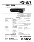 Сервисная инструкция SONY RCD-W7V VER.1.2