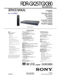 Сервисная инструкция Sony RDR-GX257, RDR-GX380