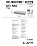 Сервисная инструкция Sony RDR-GXD310, RDR-HXD710, RDR-HXD910