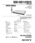 Сервисная инструкция Sony RDR-VX511, RDR-VX515