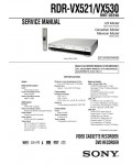 Сервисная инструкция Sony RDR-VX521, RDR-VX530