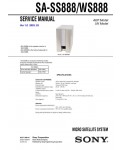 Сервисная инструкция Sony SA-SS888, SA-WS888