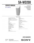 Сервисная инструкция Sony SA-WD200