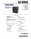 Сервисная инструкция Sony SA-WM40