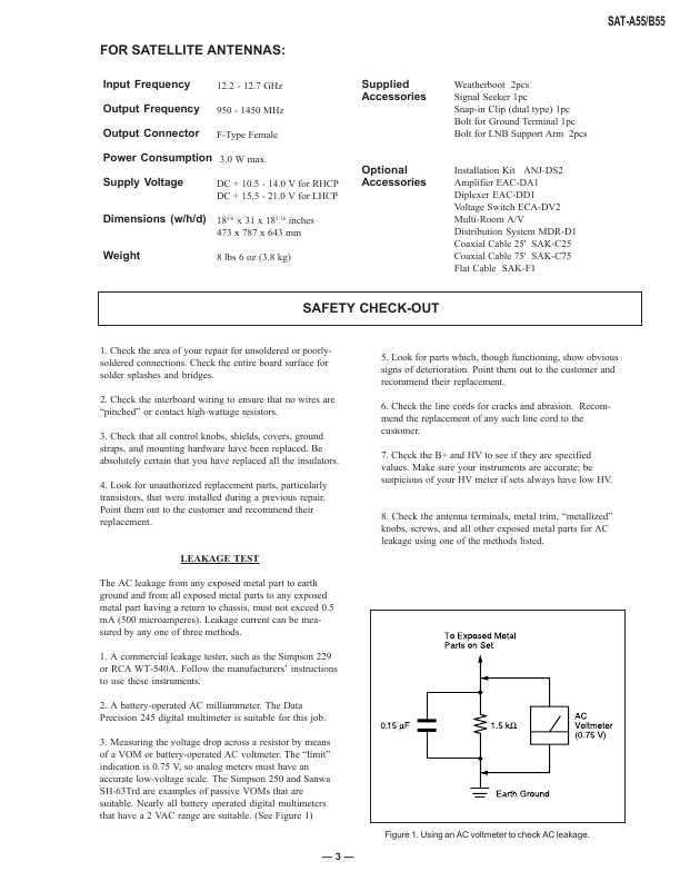 Сервисная инструкция Sony SAT-A55, SAT-B55, SAN-18D3