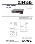 Сервисная инструкция Sony SCD-CE595