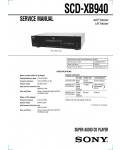 Сервисная инструкция Sony SCD-XB940