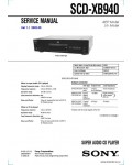 Сервисная инструкция SONY SCD-XB940 VER.1.1