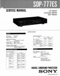 Сервисная инструкция SONY SDP-777ES