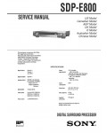 Сервисная инструкция SONY SDP-E800