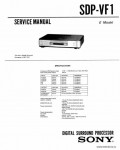 Сервисная инструкция SONY SDP-VF1
