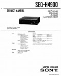 Сервисная инструкция SONY SEQ-H4900