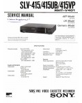 Сервисная инструкция Sony SLV-415, SLV-415UB, SLV-415VP
