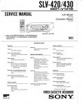 Сервисная инструкция Sony SLV-420, SLV-430