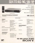Сервисная инструкция Sony SLV-777