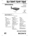 Сервисная инструкция Sony SLV-789HF, SLV-792HF, SLV-799HF