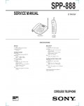 Сервисная инструкция Sony SPP-888