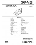 Сервисная инструкция Sony SPP-A400