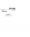 Сервисная инструкция Sony SPP-A940