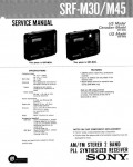 Сервисная инструкция Sony SRF-M30, SRF-M45