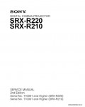 Сервисная инструкция SONY SRX-R210, R220, 2ND, ED