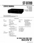 Сервисная инструкция SONY ST-D709