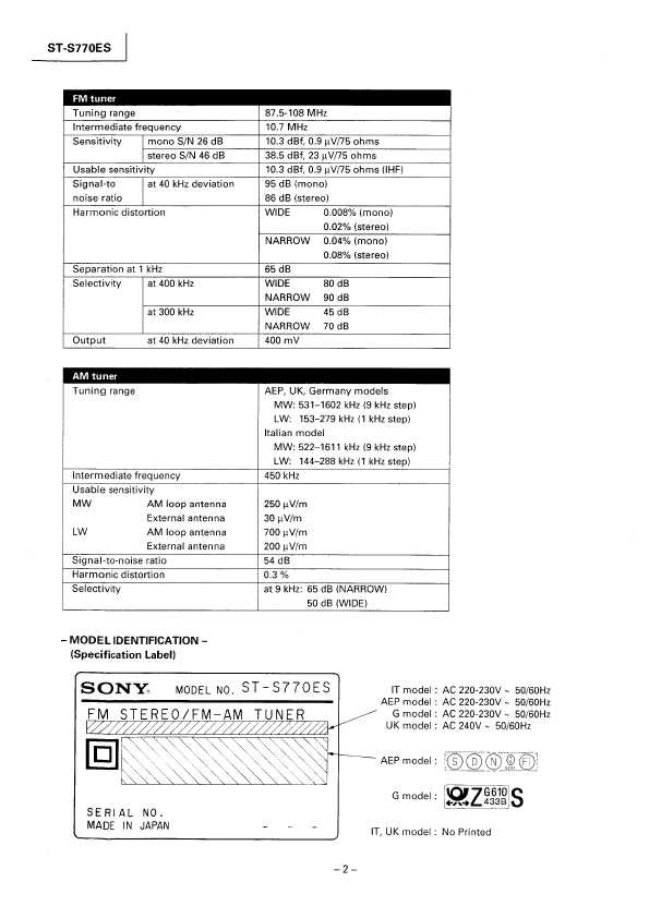 Сервисная инструкция Sony ST-S770ES