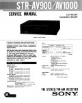 Сервисная инструкция Sony STR-AV900, STR-AV1000