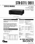 Сервисная инструкция SONY STR-D711, D911