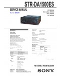 Сервисная инструкция Sony STR-DA1500ES