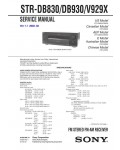 Сервисная инструкция Sony STR-DB830, STR-DB930, STR-V929X