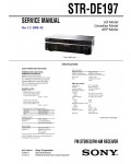 Сервисная инструкция Sony STR-DE197