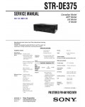 Сервисная инструкция Sony STR-DE375