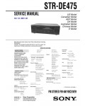 Сервисная инструкция Sony STR-DE475