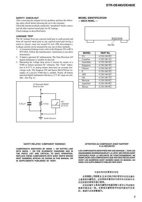 Сервисная инструкция Sony STR-DE485, STR-DE485E