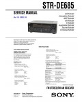 Сервисная инструкция Sony STR-DE685