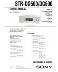 Сервисная инструкция Sony STR-DG500, STR-DG600