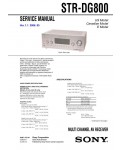 Сервисная инструкция Sony STR-DG800