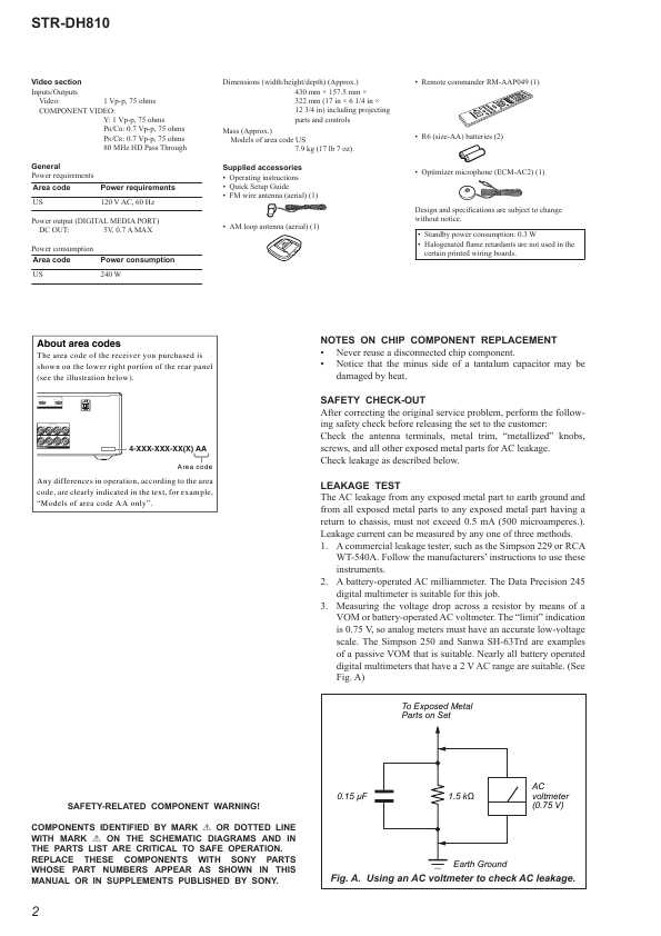 Сервисная инструкция Sony STR-DH810
