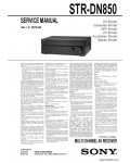 Сервисная инструкция SONY STR-DN850 V1.2