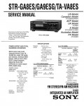 Сервисная инструкция Sony STR-GA8ES, STR-GA9ESG, TA-VA8ES
