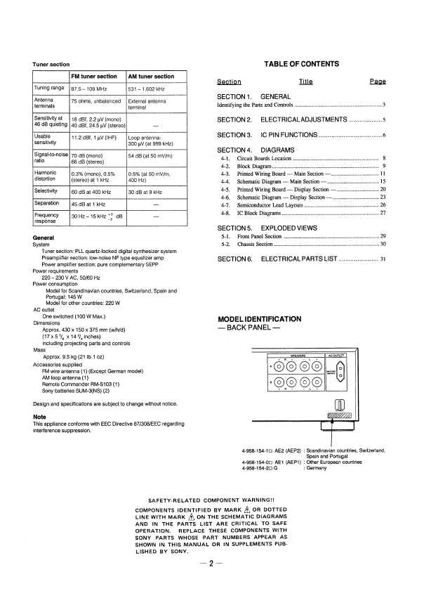 Сервисная инструкция Sony STR-GX707ES