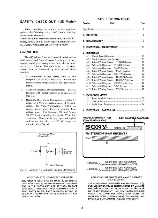 Сервисная инструкция Sony STR-GX808ES, STR-GX909ES