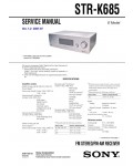 Сервисная инструкция Sony STR-K685 (для HT-DDW685)