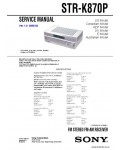 Сервисная инструкция SONY STR-K870P