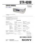 Сервисная инструкция Sony STR-K890