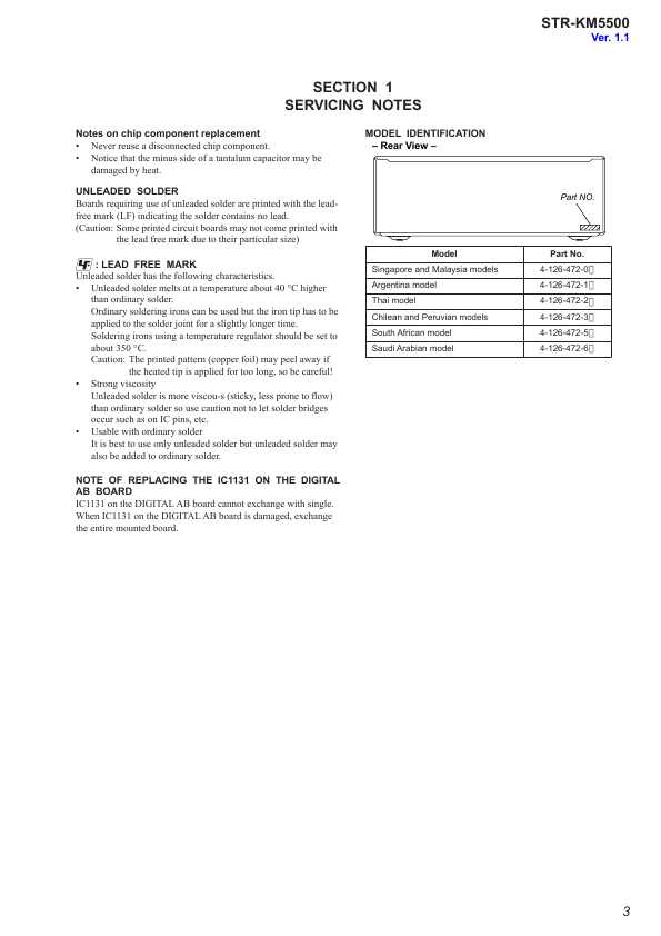 Сервисная инструкция Sony STR-KM5500