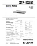 Сервисная инструкция Sony STR-KSL50