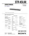 Сервисная инструкция Sony STR-KSL60