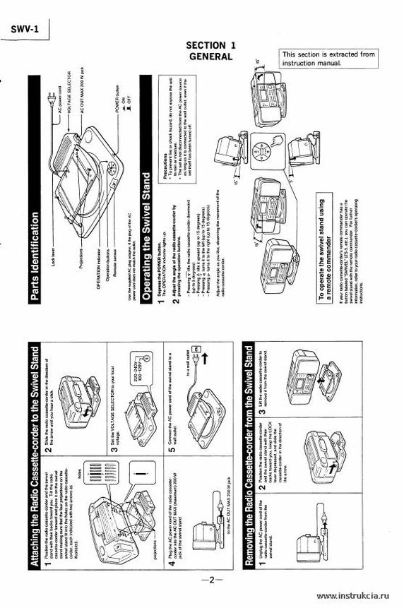Сервисная инструкция SONY SWV-1